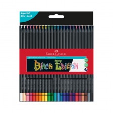 Faber-Castell χρωματιστά μολύβια Black Edition, 24 χρώματα
