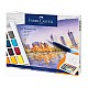 Βαφές Faber-Castell Watercolor, σε κουτί - παλέτα, 36 χρωμάτων