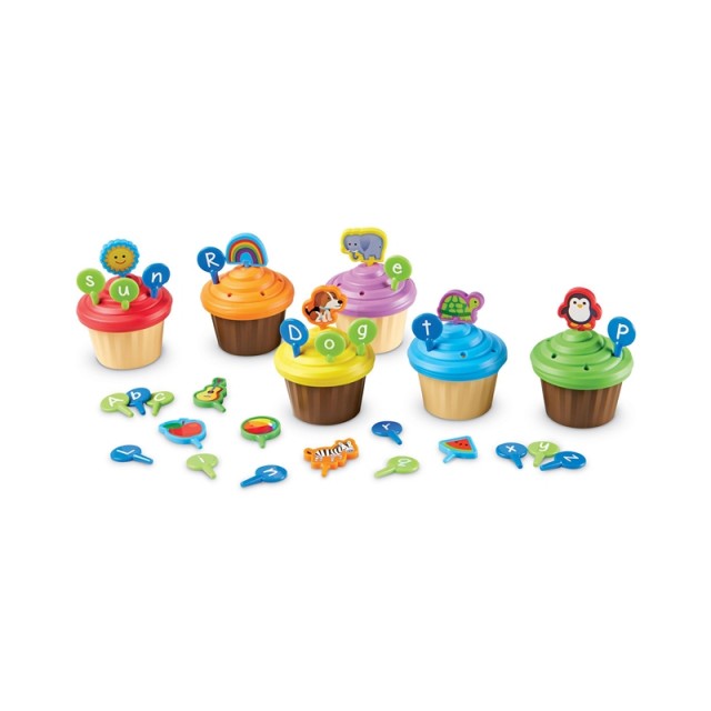 Learning Resources Игра с букви, във формата на кексчета, 64 части
