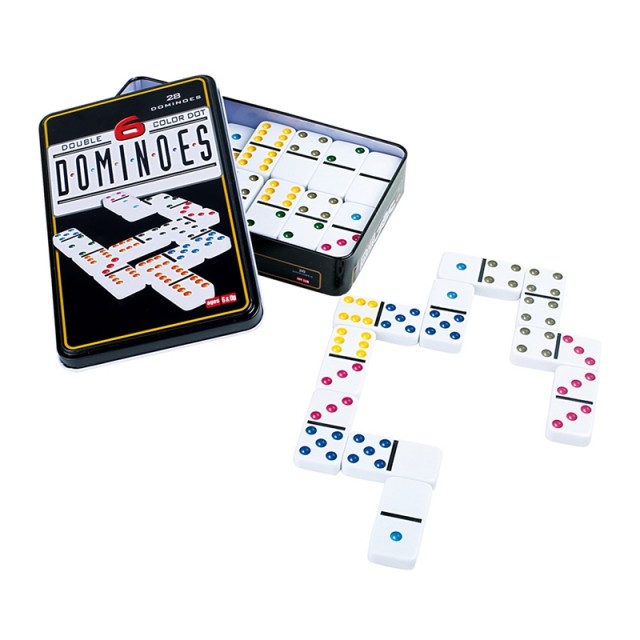 Small Foot Domino ''6 χρώματα'', σε μεταλλικό κουτί, 28 τεμαχίων