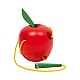 Small Foot Apple and Worm, για κορδόνι, ξύλινο