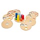 Small Foot Puzzle με χρωματιστά ξυλάκια, για κορδόνι, ξύλινο, 9 τεμαχίων