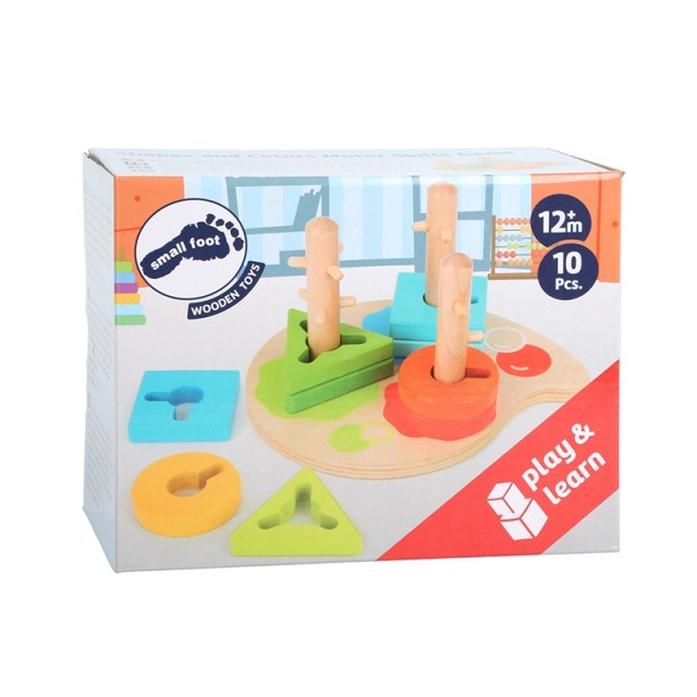 Small Foot Puzzle Labyrinth, για κορδόνι, σε διάφορα χρώματα και σχήματα, 10 τεμάχια