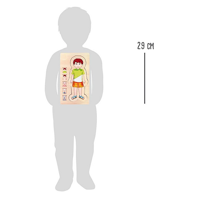 Small Foot Puzzle Body αγοριού, σε στρώσεις, ξύλινο, 28 τεμαχίων