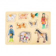 Small Foot ξύλινο παζλ Φάρμα, 9 τεμάχια