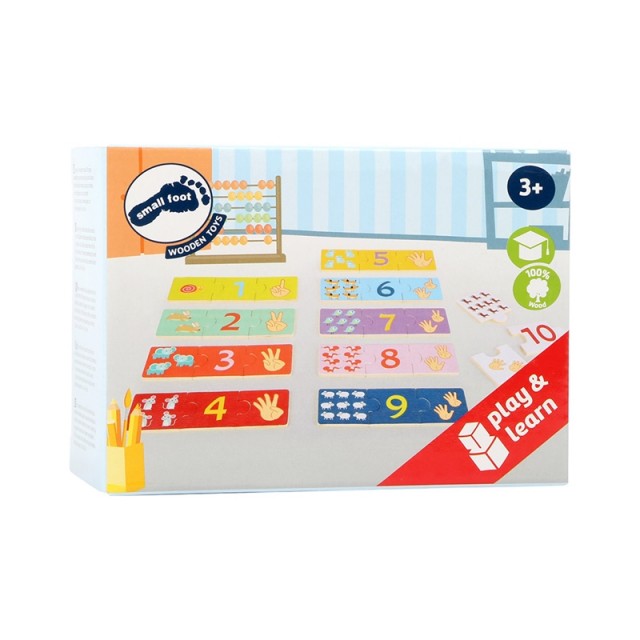Small Foot Puzzle Numbers and counting, ξύλινο, 30 τεμάχια