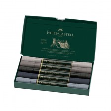 Μαρκαδόρος ακουαρέλας Faber-Castell Albrecht Dürer, 5 χρώματα, γκρι