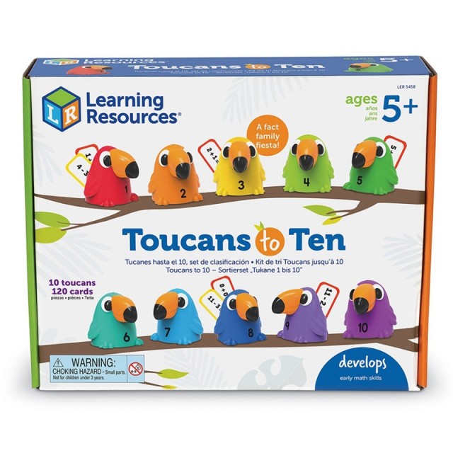 Πόροι μάθησης Toucans Σετ ταξινόμησης, εργασίες, 10 φιγούρες, 120 κάρτες