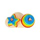 Small Foot Puzzle Rainbow, για κορδόνι, με διαφορετικά χρώματα και σχήματα