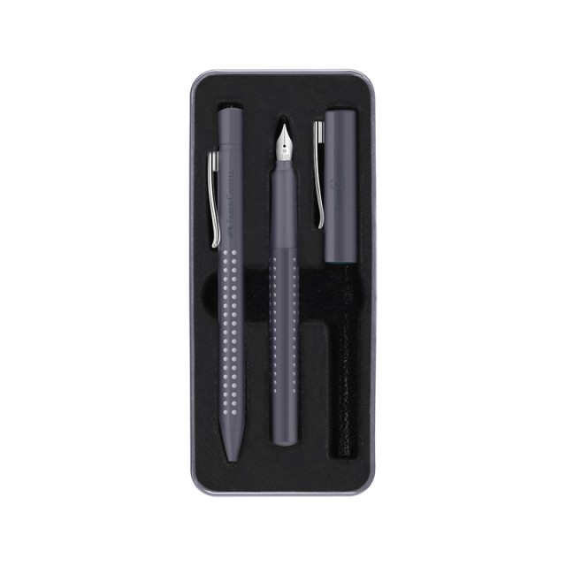 Faber-Castell Grip 2010 Pen and Ballpoint Pen, M, Deep Grey