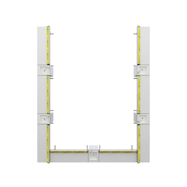 RFG Φοιτητικό τραπέζι Flat, εργαστηριακό, 180 x 60 x 75 cm, κίτρινο-άσπρο