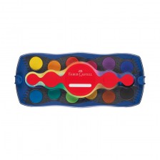 Βαφές Faber-Castell Watercolor Connector, 24 χρώματα, μπλε παλέτα