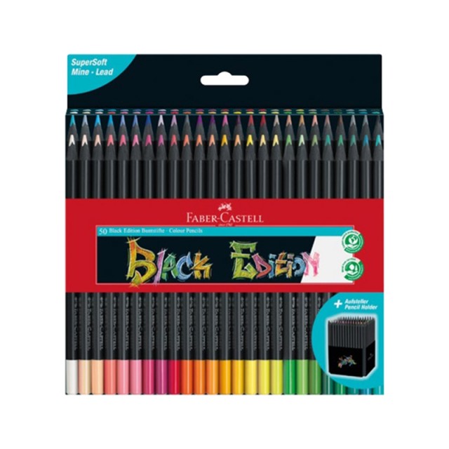 Faber-Castell Pencils Black Edition, 50 χρώματα