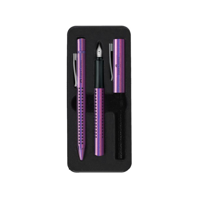 Faber-Castell Ballpoint Pen XB and Pen M, Grip 2011, Violet