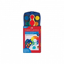 Faber-Castell ακουαρέλα μπογιές Connector, 12 χρώματα, μπλε παλέτα