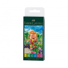 Faber-Castell μαρκαδόροι-πινέλο Pitt Artist, Spring, 6 τμχ