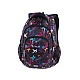 Pulse Backpack Teens Night Sky, μαύρο με πολύχρωμα στοιχεία