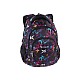 Pulse Backpack Teens Night Sky, μαύρο με πολύχρωμα στοιχεία