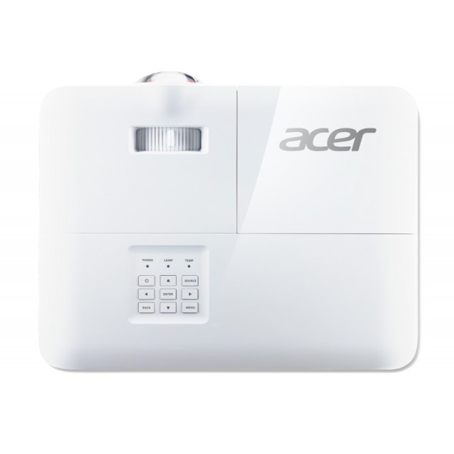 Acer Projector S1286H, μικρή απόσταση, DLP, 3500 lm, 1024 x 768, HDMI, VGA, λευκό