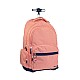 Milan Backpack 1918, με ρόδες, με 6 φερμουάρ, 25 L, ροζ
