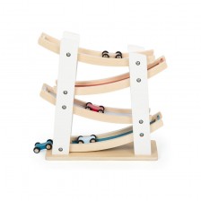 Small Foot ξύλινη πίστα με τέσσερα αυτοκινητάκια, 25 x 10 x 27 cm