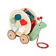 Small Foot Pull Toy Snail, με διαλογέα, ξύλινο