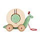 Small Foot Pull Toy Snail, με διαλογέα, ξύλινο