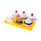 Small Foot Cupcake και σετ κοπής τούρτας, ξύλινο, 13 τεμαχίων
