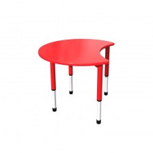 RFG μαθητικό τραπέζι Moon ρυθμιζόμενο 900 x 900 x 550-750 mm κόκκινο