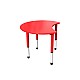 RFG Student Desk Moon, ρυθμιζόμενο ύψος, 900 x 900 x 550-750 mm, κόκκινο