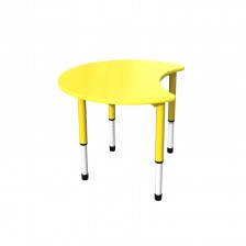 RFG μαθητικό τραπέζι Moon ρυθμιζόμενο 900 x 900 x 550-750 mm κίτρινο