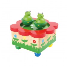 Μουσικό κουτί Small Foot Frog Pond, ξύλινο, 12 cm