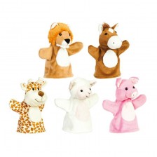 Nowa Szkola Χειροκούκλες Animals, 18 cm, 5 τεμάχια