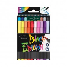 Faber-Castell μαρκαδόροι Black Edition brush, 20 χρώματα