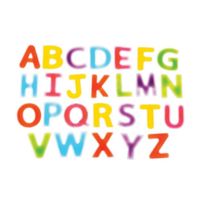 Nowa Szkola Letters, από τζελ, έγχρωμο, 11 cm, 26 τεμάχια