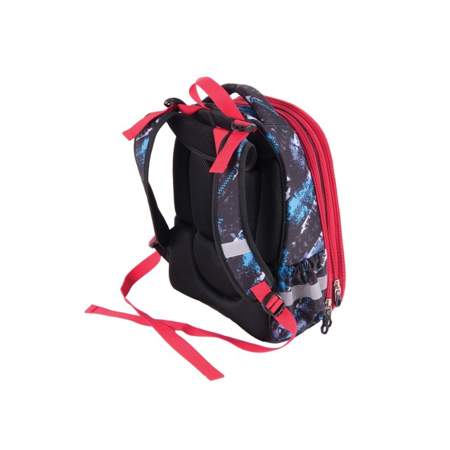 Pulse Backpack Anatomic Cube - Off Road, μπλε-κόκκινο