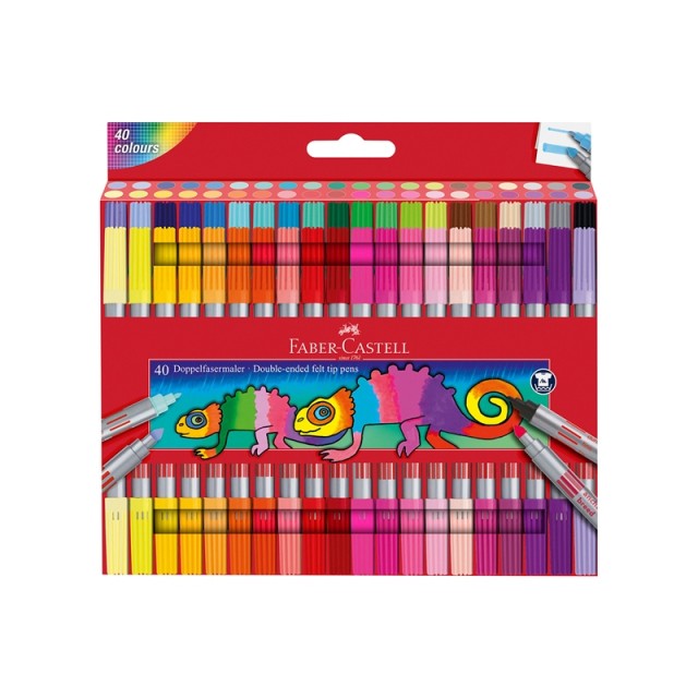 Μαρκαδόροι Faber-Castell, διπλοί, 40 χρωμάτων