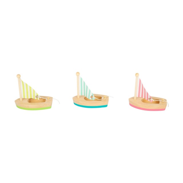 Small Foot Toy Sailboat, για νερό, ξύλινο, 3 τεμάχια