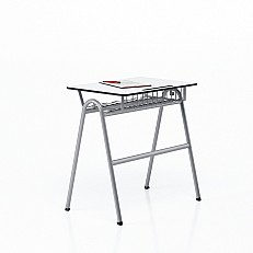 RFG μαθητικό θρανίο Letme μονό 700 x 500 x 750 mm λευκός πάγκος γκρι μέταλλο