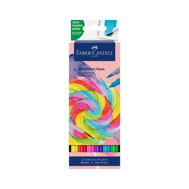 Faber-Castell Marker Goldfaber A.Dual, καραμέλα, 6 τεμάχια