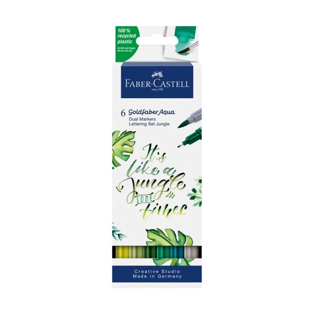 Faber-Castell Marker Goldfaber A.Dual - Ζούγκλα, 6 τεμάχια