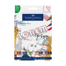 Μαρκαδόρος Faber-Castell Goldfaber Sketch, 12 τεμάχια