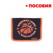 Τσαντάκι περιποίησης Pulse Basketball League, πλήρες, μαύρο και πορτοκαλί