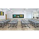 RFG Ергономичен Чин Ergo School, с регулируема височина, двоен, бял плот, сив метал, от I до XII клас