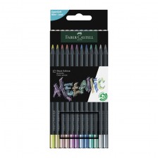 Faber-Castell μολύβια Black Edition Metallic, 12 χρώματα