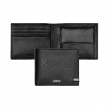 Hugo Boss πορτοφόλι Iconic με θήκη για κέρματα, μαύρο