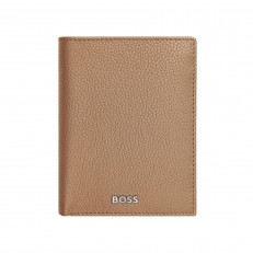 Hugo Boss πορτοφόλι Classic Grained κάθετο με καπάκι, καραμέλα