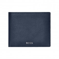 Hugo Boss πορτοφόλι Classic Grained με καπάκι και θήκη για κέρματα, σκούρο μπλε