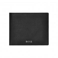 Hugo Boss πορτοφόλι Classic Grained με καπάκι και θήκη για κέρματα, μαύρο