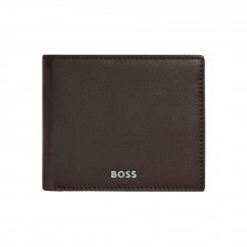 Hugo Boss πορτοφόλι Classic Smooth με καπάκι και θήκη για κέρματα, καφέ